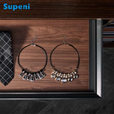 China Sustainable Multi-Functional Wardrobe Jewelry Box Pull Out Leather Jewelry Box for sale