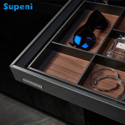 China Sustainable Classification High Quality Popular Wooden Jewelry Box Soft Closing Wardrobe Jewelry Box for sale