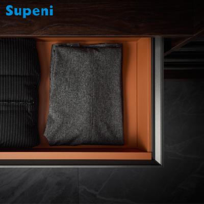 China Supeni viable wardrobe hardware accessories drawer sliding storge leather box with soft end for sale