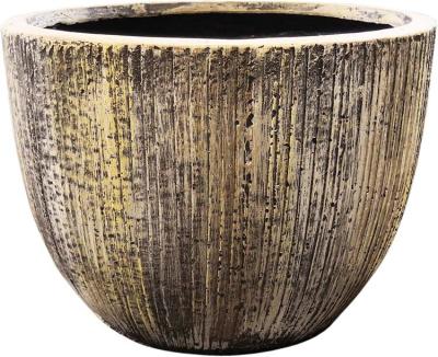 China Contemporary large flower pot garden fiber clay flower pot materials plant pots for sale for sale