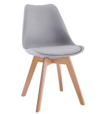 China Modern Fine Workmanship Plastic Back Beech Wood Dining Chairs For Dining Room for sale