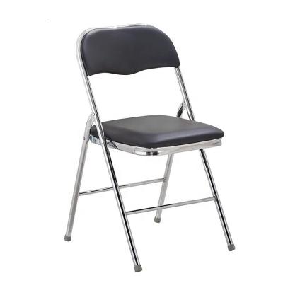 China Factory Supply Foldable Dining Chair Foldable Durable PU Seat Folding for sale