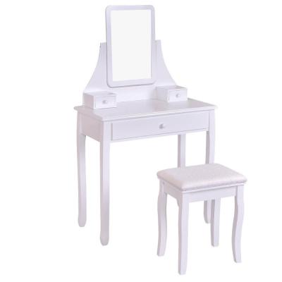 China Oval PANEL Shape Mirror Makeup Desk 4 Dra Modern Furniture Dresser Dresser Table for sale