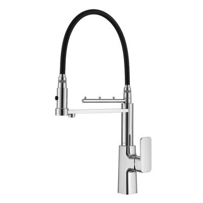 China Magnetic Kitchen Faucet All Copper Magnetic Rod Hanging Sink Clean Tap Kitchen Faucet Pull for sale