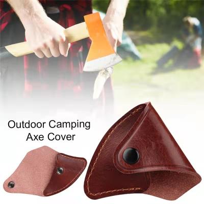 China Multifunctional Outdoor Camping Portable Ax Case Ax Case Leather Sheath Head Protector For Outdoor Working Camping Accessories for sale