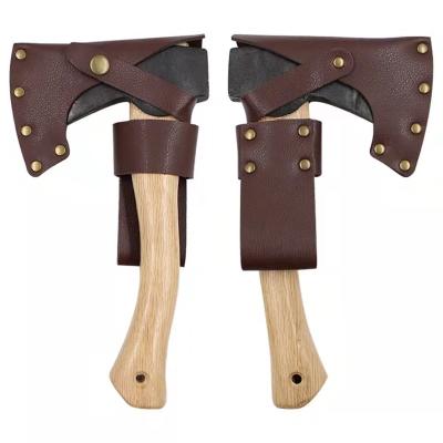 China Multifunctional Leather Ax Cover Survival Hatchet Portable Soft For Outdoor Ax Sheath Holder Camping Cover Blade Protective Tools Case for sale