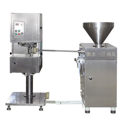 China Meat processing sausage filling machine and aluminum wire sausage cutting machine for sale