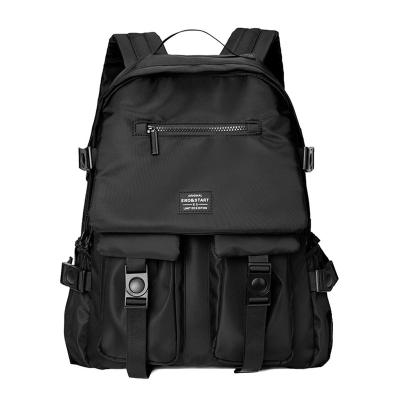 China Alleviate Excessive Burden New Men's Backpack Custom Oxford Black Unisex Backpack Travel Bag Computer Bag Backpacks for sale