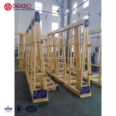 China Heavy Duty Straight Ware Home Manufacturing Steel A Frame Transport Customed Glass Rack for sale