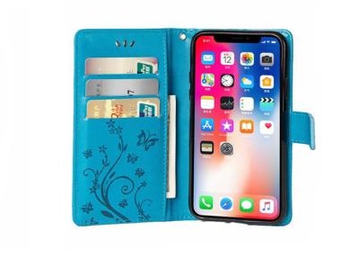 China Azul/iPhone 8 de la caja del cuero de la cartera del modelo de mariposa más la caja de cuero de la cartera en venta