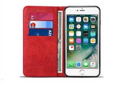 China iPhone 6s Plus Leather Wallet Phone Case , Kickstand Protective Flip Cover for sale