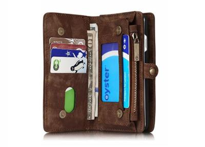 China iPhone 8 8 Plus Leather Flip Phone Cover With  Detachable Protective Card Holder for sale