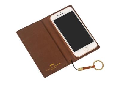 China Fashionable Brown Protective Leather Case With Card Slot , Iphone 6s Plus Cover for sale