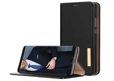 China Ultra Slim Huawei Genuine Leather Case , Huawei Mate 10 Flip Stand Case for sale