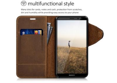 China Drop Resistance Leather Smartphone Case / Dual Layer Protective Leather Case for sale