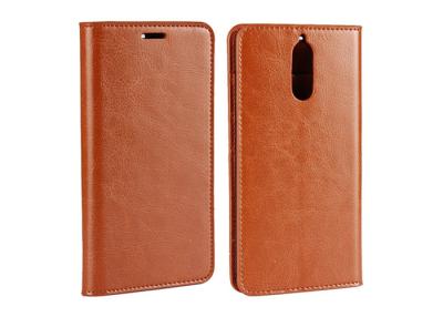 China Light Brown Huawei Genuine Leather Case For Huawei Mate 9 Pro Flip Cover for sale