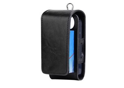 China Wear Resistance Black PU Leather E Cigarette Case For IQOS 2  2.4 Plus Or 3 for sale