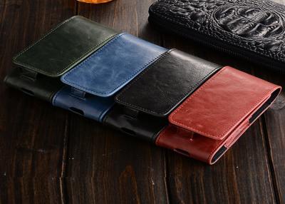 China Stylish Blue Leather E Cigarette Case / IQOS Electronic Cigarette Leather Cover for sale