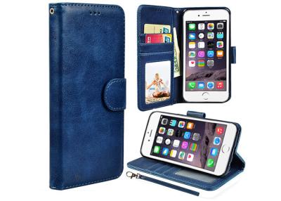 China Fashionable Iphone 6 6s Plus Leather Folio Case With Strong Function Drop Resistance for sale