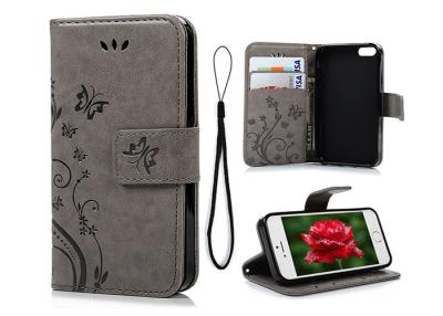 China Antiknock Customized PU Leather Mobile Phone Cases With Card Slot Strap for sale