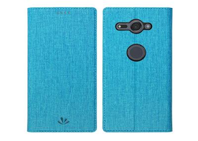 China Fashion Blue Protective Leather Case For Sony Xperia XZ2 5.9*3.9*0.6 Inches for sale