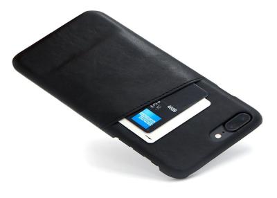 China Ultra Slim iPhone TPU Case with Credit Card Slot / Black Protective Back Cover for sale