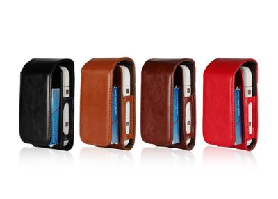 China Red Wateproof Leather E Cigarette Case , IQOS Square Electronic Cigarette Holder for sale