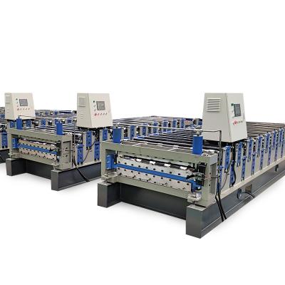 China Chinese Hotels Factory Produce and Manufacture Colored Steel Corrugated Trapezoidal Metal Roofing Sheet Roll Forming Machine for sale