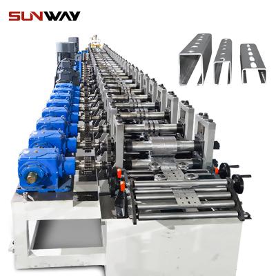 China Hotels C Strut Channel Solar Photovoltaic Machine C41 21mm 41mm 52mm 62mm 72mm 82mm Roll Forming Machine For JA Solar for sale