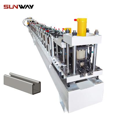 China Hotels Solar Strut Channel Roll Forming Machine Stent Bracket Solar Panel Support Structure Making Machine for sale