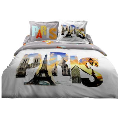 China Nondisposable 3D City Digital Duvet Cover Custom Bedding Sets Cotton Sheet Sets for sale