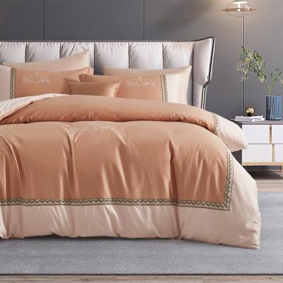 China Nondisposable Hot Selling 100% Cotton Factory Fitted Large Sheet Duvet Cover Bedding Sets for sale