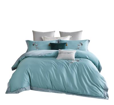 China Tencel Summer Home Bedding Set Ultra Soft Queen Size Tencel Duvet Cover Set 4pcs Large Duvet Cover Pillow Case for sale