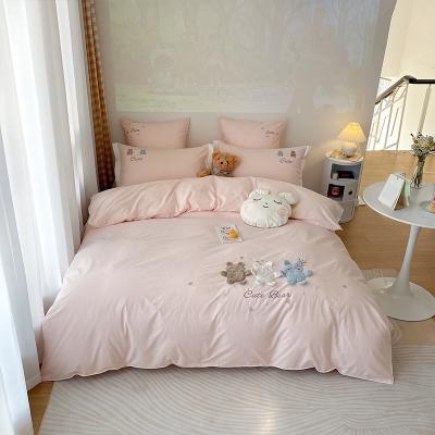 China Factory Direct High Quality Embroidered Large Children's Bedspread Cotton Nondisposable Cartoon Bedding Set For Sale for sale