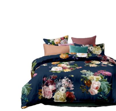 China Nondisposable Pure Cotton Duvet Cover Bedding Set Dark Autumn And Winter Long-staple Cotton Digital Printing 60S Wholesale Customized Design for sale