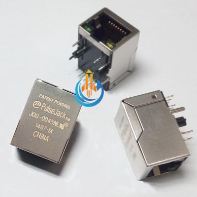 China NEW AND ORIGINAL 10/100 Original Magnetics Connector J00-0045NL Base-TX RJ45 1x1 Tag-DOWN 8 Pin Integrated New for sale