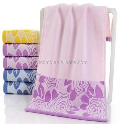 China 2018 Newest Compressed Luxury 100% Cotton Jacquard Home Face Towel for sale