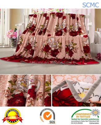 China Flame Retardant Professional Standard Super King Printed Super Soft Polyester Mink Blanket for sale