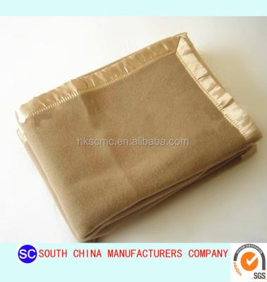 China High Quality Single Wool Blend Brush Hotel Anti-pilling / Army Blanket for sale