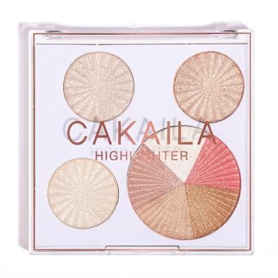 China Newest Design 8 Colors Highlighter Bar Waterproof Makeup Palette Private Label High Dye Eyeshadow Powder for sale