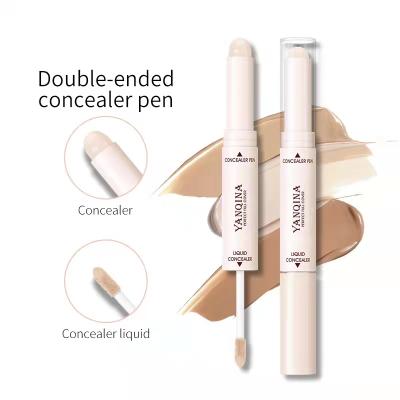 China YANQINA Double Head Concealer Pencil Repair Liquid Stick Full Coverage Face Full Coverage Concealer Whitening Non Easy To Remove Dual Use Concealer for sale