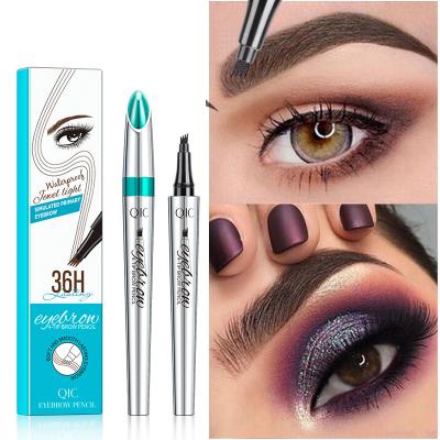 China Fashion Waterproof Cosmetics Waterproof Vegan Brow Pencil Vegan Brow Pencil Makeup Eyebrow Pen Makeup Black Liquid Logo Custom for sale