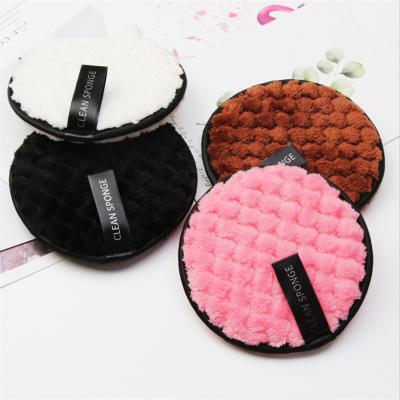 China 2021 Reusable New Round Makeup Remover Pads Face Washable Private Label Microfiber Reusable Makeup Pad for sale