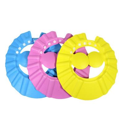 China Daily Hot Selling Detergent Soft Adjustable Eva Baby Hair Shampoo Cap Shampoo Shower Caps With Hearing Protection for sale