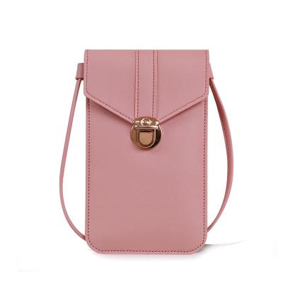 China High Quality Fashion Durable Hot Selling Design PU Shoulder Bag Multifunctional Cell Phone Cross Small - Body Wallet Phone Bag for sale