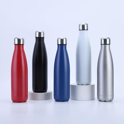 China Hot Sale 500mL High Quality Viable Double Wall Water Bottles Sport Vacuum Cola Shape Water Flask Bottles for sale