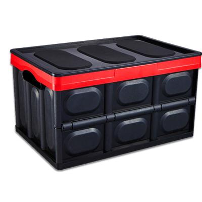 China Large Size Sustainable Household Plastic Folding Storage Boxes Clothes Snack Packing Boxes Useful Storage Box With Lids for sale