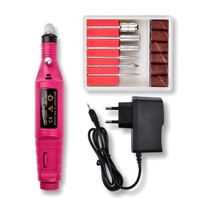 China Beauty Nail Drill Machine Hot Selling Portable USB Rechargeable Nail Electric Nail Folder Drill Machine for sale