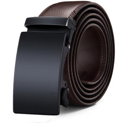 China New Fashion.Casual.Business PW001 Adjustable Genuine Leather Belts And Casual Automatic Belt Black For Men for sale