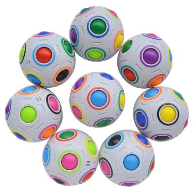 China Relaxation plastic creative ball color rainbow cube magic decompression toys wholesale for sale